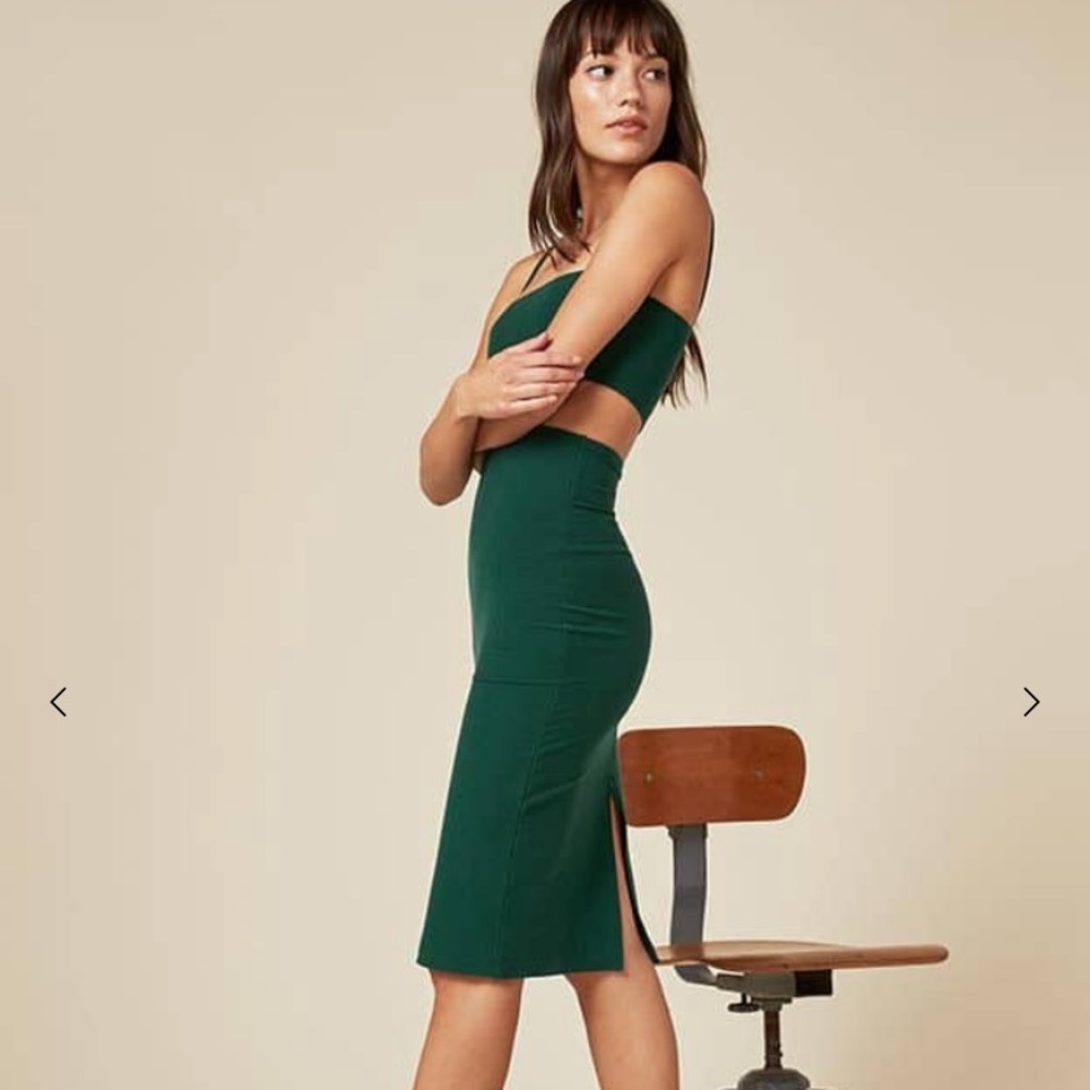 Reformation Moss Two Piece in Spruce